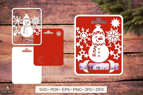 Christmas money card svg | Christmas svg bundle papercut SVG Olga Boat Design 