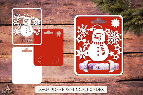 Christmas money card svg | Christmas svg bundle papercut SVG Olga Boat Design 