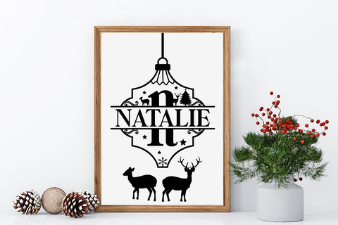 Christmas Monogram Decorative Fonts Font Fox7 By Rattana 