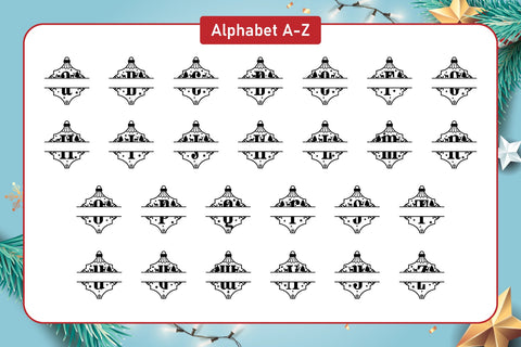 Christmas Monogram Decorative Fonts Font Fox7 By Rattana 