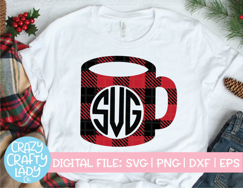 Christmas Monogram Frame SVG Cut File Bundle SVG Crazy Crafty Lady Co. 
