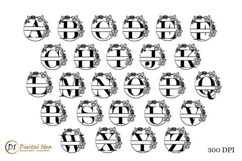 Christmas Monogram Letters | Bundle SVG SVG Evgenyia Guschina 