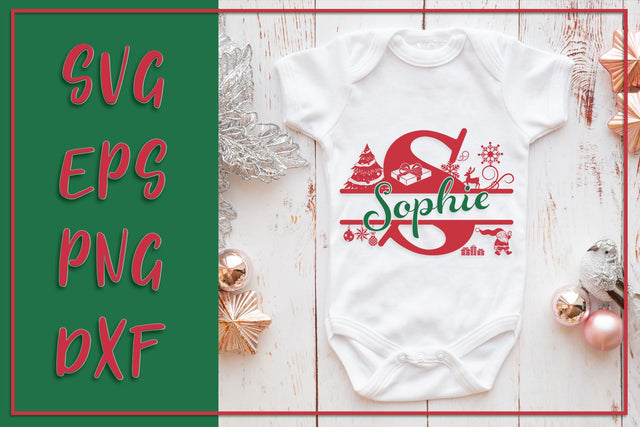 Christmas Monogram SVG Alphabet SVG Feya's Fonts and Crafts 