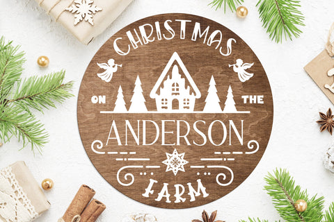 Christmas Monogram svg, Christmas door sign bundle svg cut SVG Digital Rainbow Shop 
