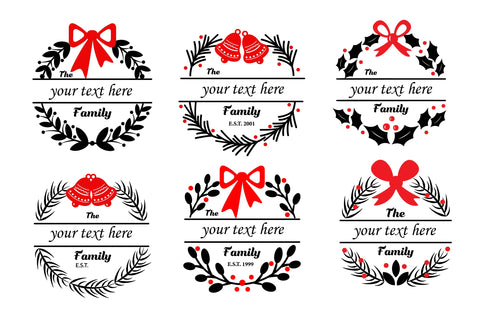 Christmas Monogram SVG. Christmas Family Sign. Holiday Round SVG Olga Terlyanskaya 