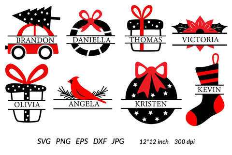 Christmas Monogram SVG. Christmas Sign. Family Monogram SVG SVG Olga Terlyanskaya 