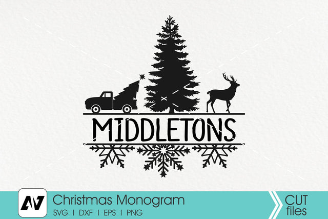 Christmas Monogram Svg, Christmas Svg, Christmas Clip Art SVG Pinoyart Kreatib 