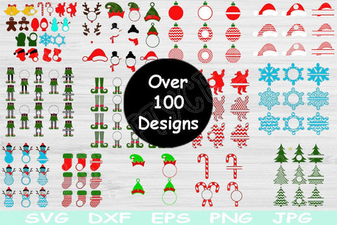 Christmas Monogram Svg, Christmas Svg Files For Cricut, Reindeer Svg, Elf Svg, Candy Cane Svg, Christmas Mug Svg, Split Santa Monogram Svg SVG TiffsCraftyCreations 