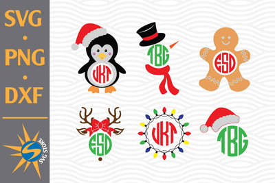 Christmas Monogram SVG, PNG, DXF Digital Files Include SVG SVGStoreShop 