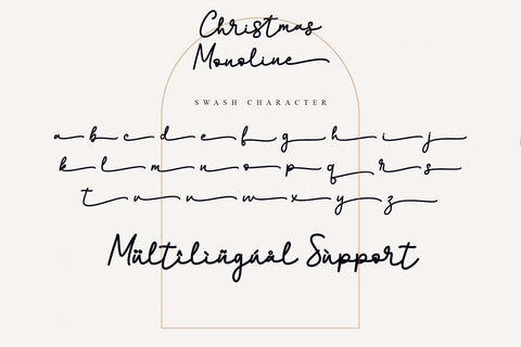 Christmas Monoline Font Letterara 