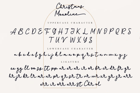 Christmas Monoline Font Letterara 