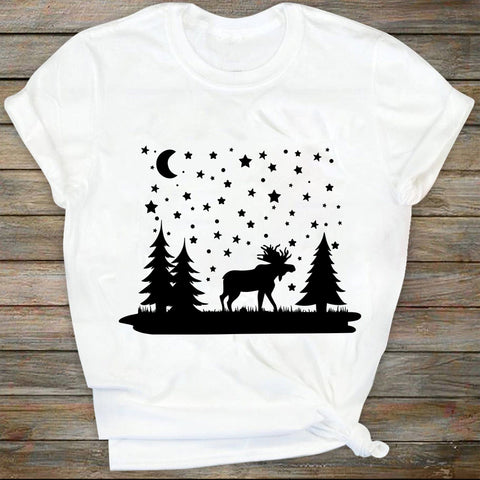 Christmas Moose Scene Svg file, Svg Files For Cricut, 24oz Venti Cold Cup Design, EPS file, SVG file, SVG DiamondDesign 