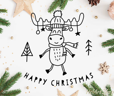 Christmas Moose SVG, Boy Christmas SVG, Girl Christmas SVG SVG _HelArtShop_ 