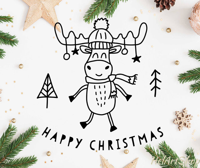 Christmas Moose SVG, Boy Christmas SVG, Girl Christmas SVG SVG _HelArtShop_ 