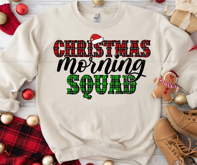 Christmas Morning Squad Png Sublimation Design Sublimation ToriDesigns 