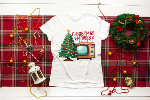 Christmas Movies Junkie PNG Sublimation Sublimation CraftLabSVG 