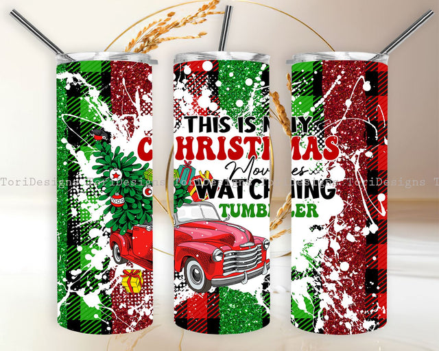 Christmas Movies Tumbler PNG Sublimation ToriDesigns 