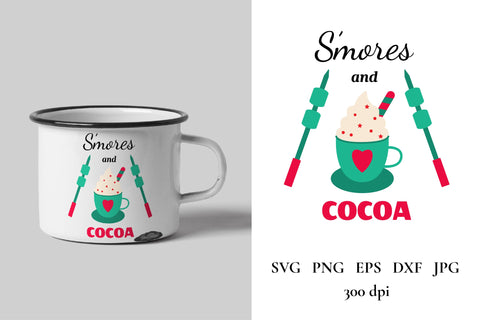 Christmas Mug. Mug SVG, PNG. Smores and Cocoa. Quotes SVG SVG Olga Terlyanskaya 