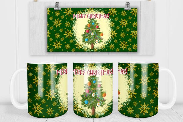Christmas mug sublimation | Christmas tree mug design Sublimation Svetana Studio 