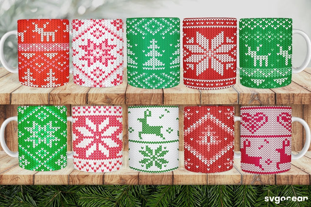 Christmas Mug Sublimation | Cozy Winter | Mug Wrap Sublimation SvgOcean 