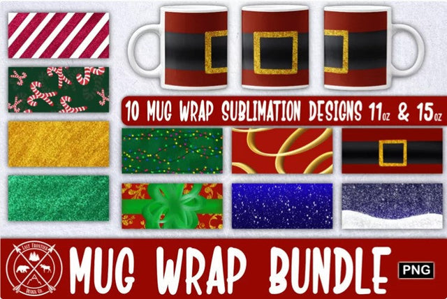 Christmas Mug wrap sublimation Sublimation Last Frontier Design Co. 