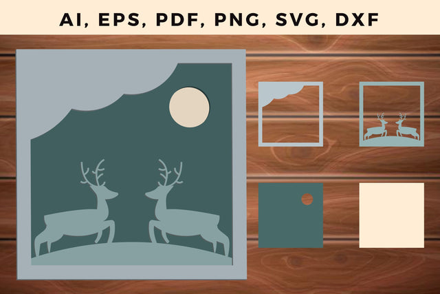 CHRISTMAS Multi layer Laser Cut Files Svg 3D Paper MD JOYNAL ABDIN 