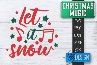 Christmas Music Quotes | Christmas SVG | Xmas Design SVG Fly Design 