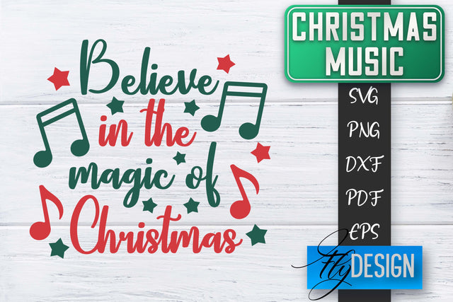 Christmas Music Quotes | Christmas SVG | Xmas Design SVG Fly Design 