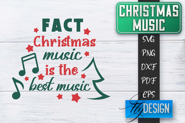 Christmas Music Quotes | Christmas SVG | Xmas Design SVG Fly Design 