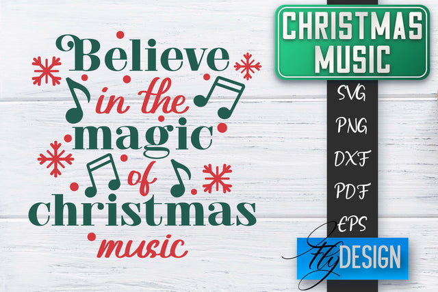 Christmas Music Quotes | Christmas SVG | Xmas Design SVG Fly Design 