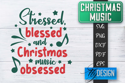 Christmas Music Quotes | Christmas SVG | Xmas Design SVG Fly Design 