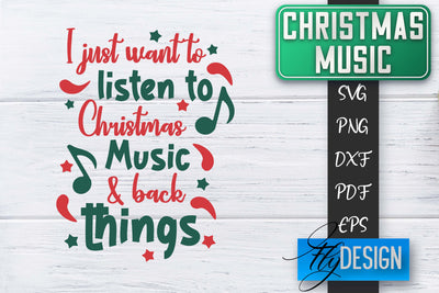 Christmas Music Quotes | Christmas SVG | Xmas Design SVG Fly Design 