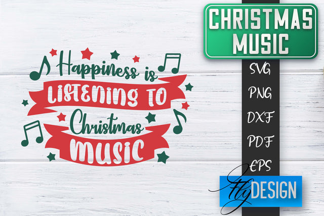 Christmas Music Quotes | Christmas SVG | Xmas Design SVG Fly Design 
