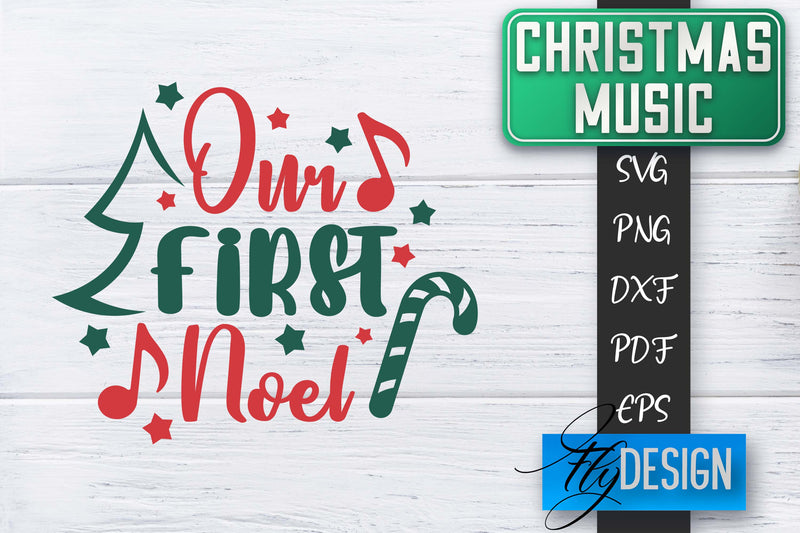 Christmas Music Quotes | Christmas SVG | Xmas Design SVG Fly Design 