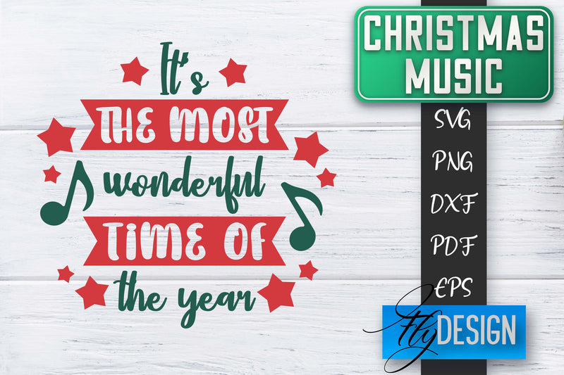 Christmas Music Quotes | Christmas SVG | Xmas Design SVG Fly Design 