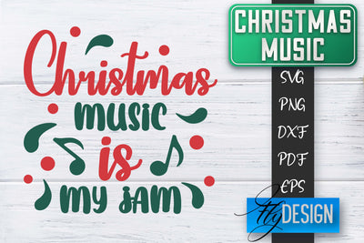 Christmas Music Quotes | Christmas SVG | Xmas Design SVG Fly Design 