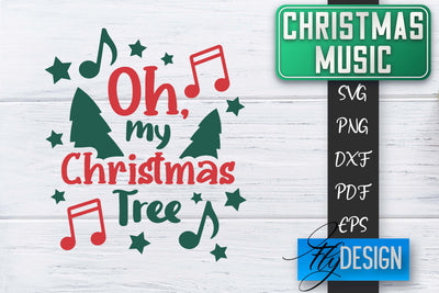 Christmas Music Quotes | Christmas SVG | Xmas Design SVG Fly Design 