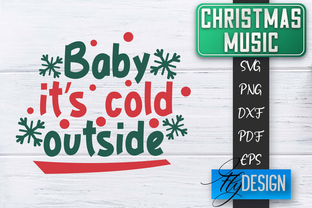 Christmas Music Quotes | Christmas SVG | Xmas Design SVG Fly Design 