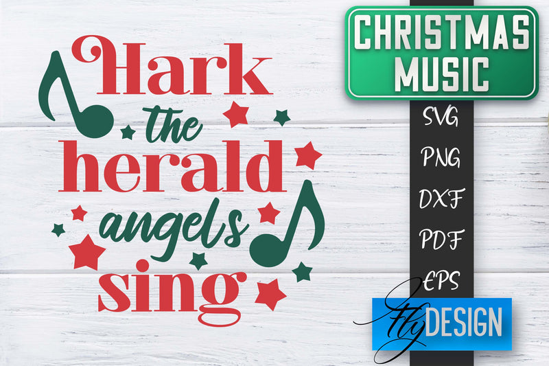 Christmas Music Quotes | Christmas SVG | Xmas Design SVG Fly Design 