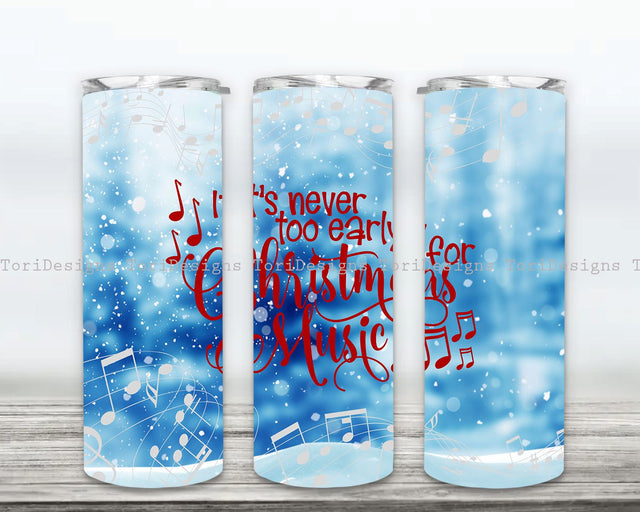 Christmas Music Tumbler Wrap PNG, Christmas Tumbler Sublimation Designs, Winter Tumbler Wrap, Christmas Tumbler PNG, Xmas Tumbler PNG Sublimation ToriDesigns 