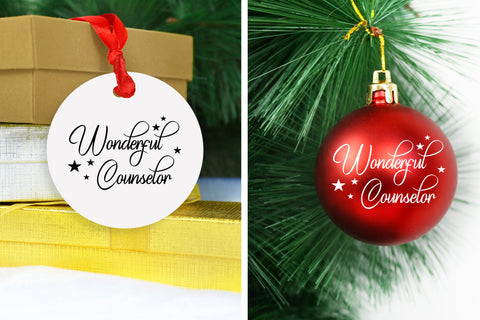 Christmas Names of Jesus for Ornaments Cut Files SVG SVG Safi Design 