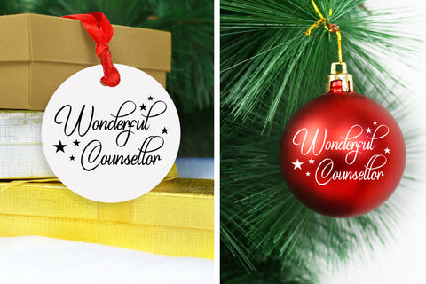 Christmas Names of Jesus for Ornaments Cut Files SVG SVG Safi Design 