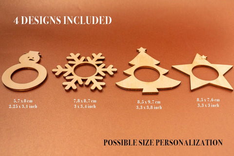 Christmas Napkin Holders Digital Vector File for Laser Cutter. SVG MaramadeLaser 