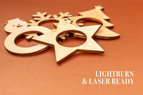 Christmas Napkin Holders Digital Vector File for Laser Cutter. SVG MaramadeLaser 