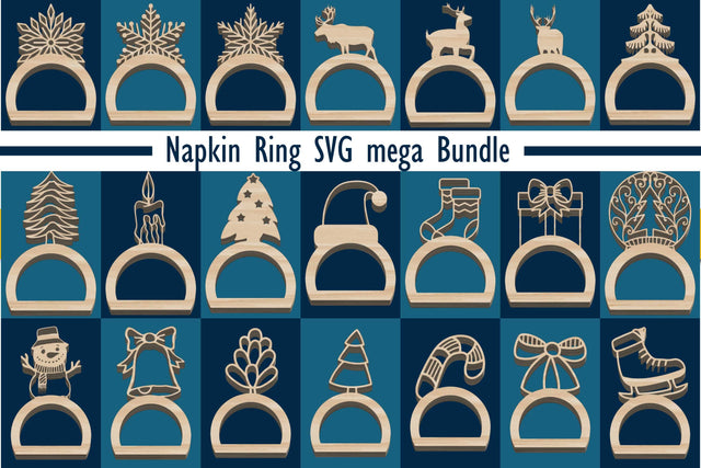 Christmas Napkin Ring SVG Bundle SVG MD JOYNAL ABDIN 