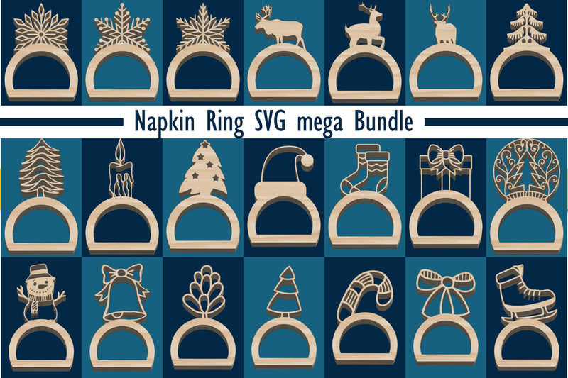 Christmas Napkin Ring SVG Bundle SVG MD JOYNAL ABDIN 