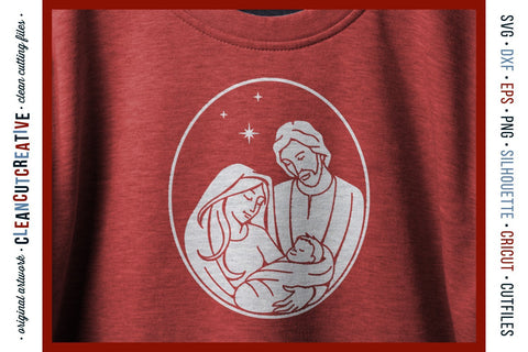 Christmas Nativity Design - Holy Family - Baby Jesus SVG SVG CleanCutCreative 