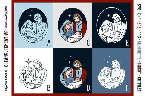 Christmas Nativity Design - Holy Family - Baby Jesus SVG SVG CleanCutCreative 
