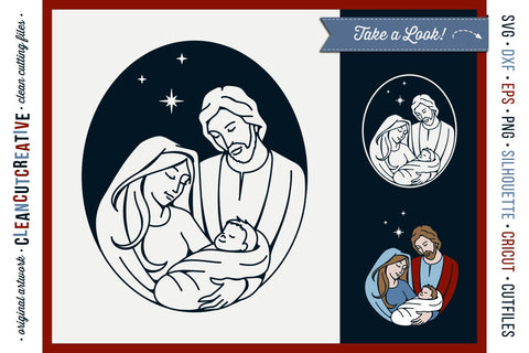 Christmas Nativity Design - Holy Family - Baby Jesus SVG SVG CleanCutCreative 