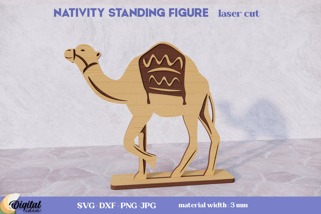 Christmas Nativity Laser Cut. Nativity Christmas. 3D Nativity Stand Laser Cut. SVG Evgenyia Guschina 